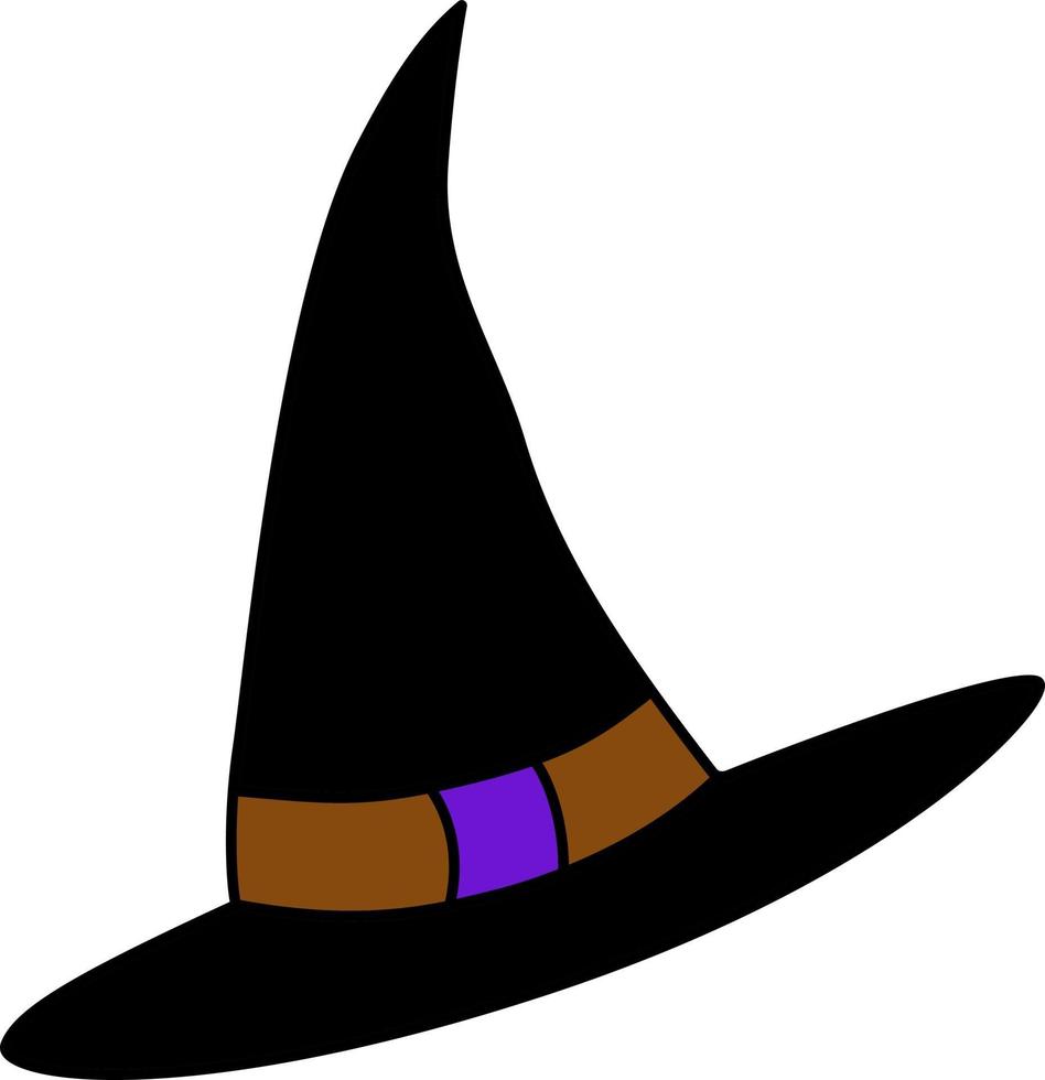vetor isolado elemento halloween bruxa chapéu mágico