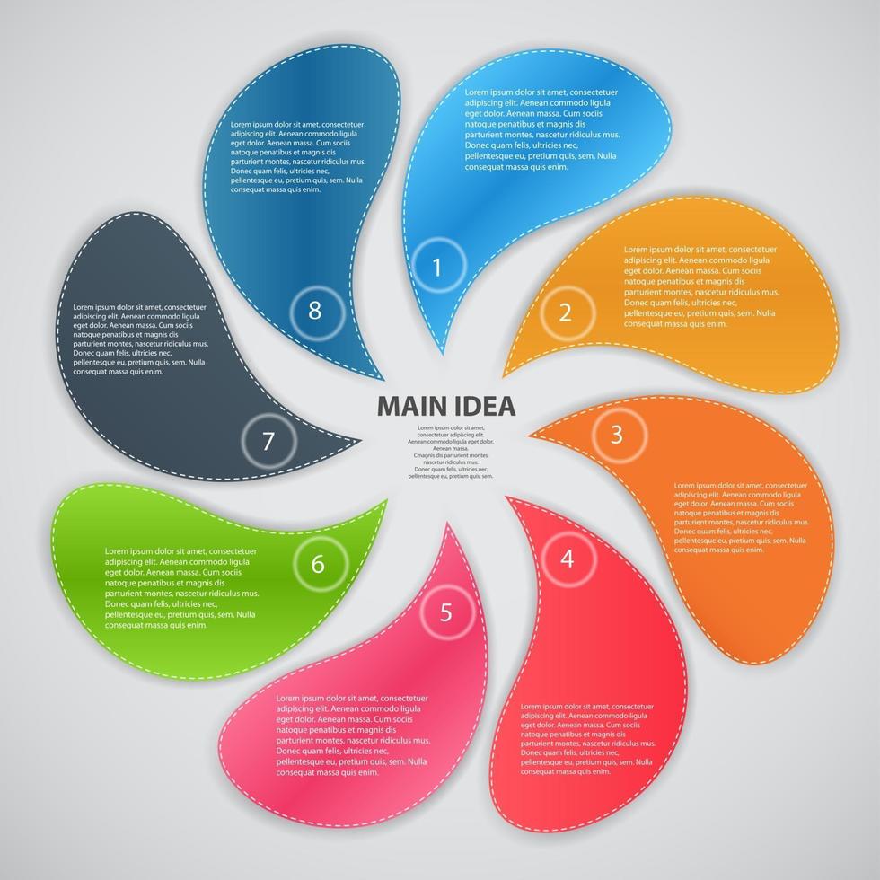 infográfico modelo ilustração vetorial de negócios vetor