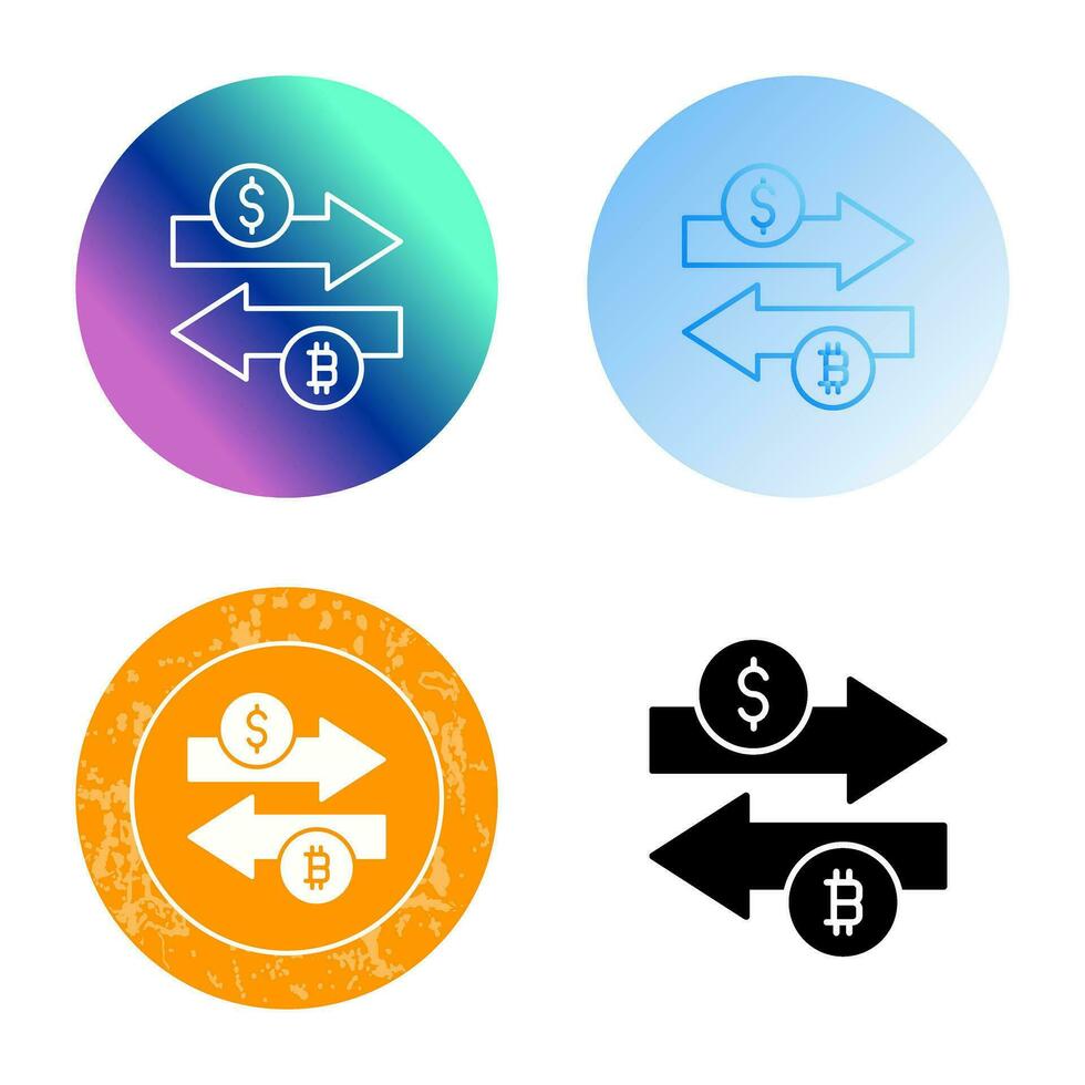 ícone de vetor de troca de dinheiro