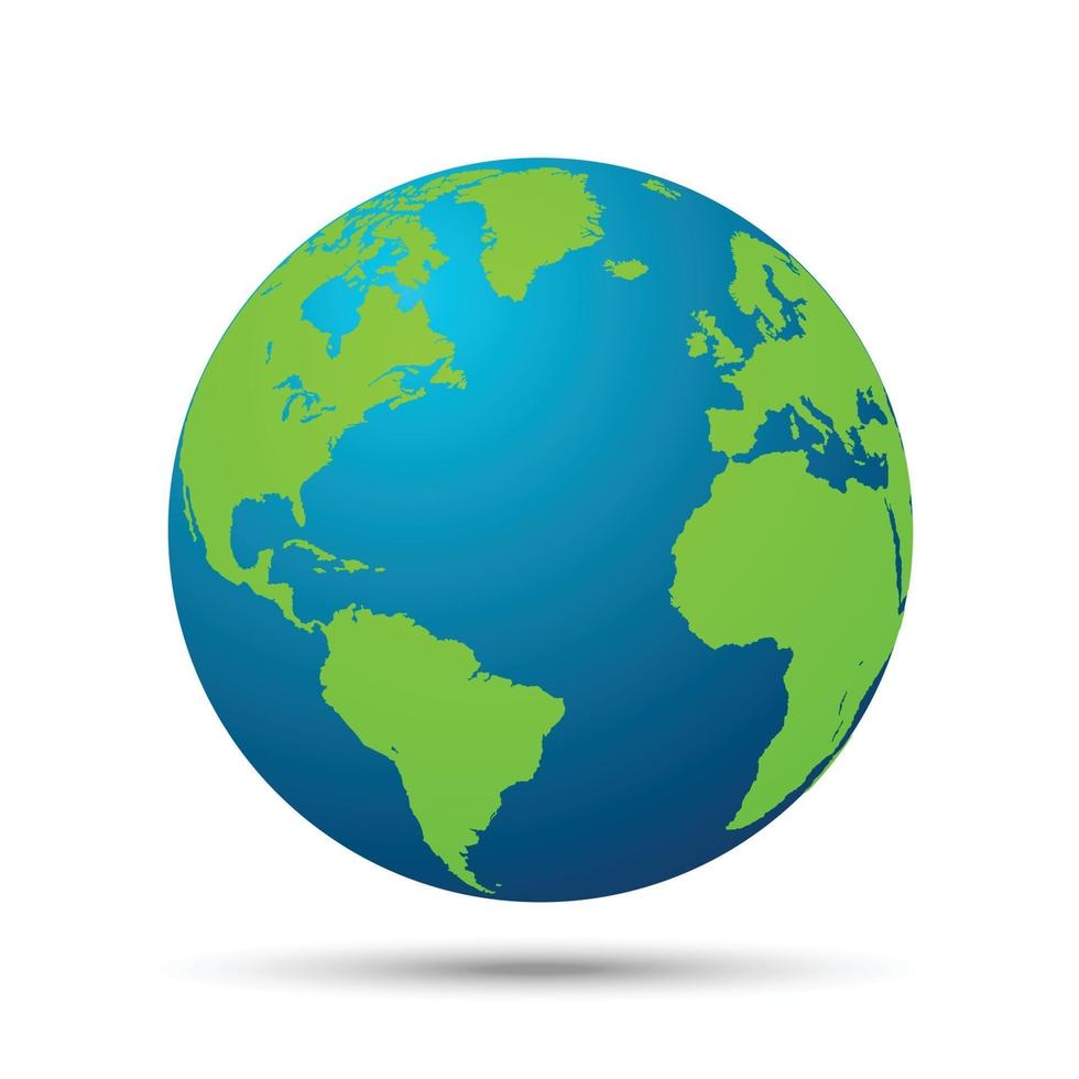 ícone do planeta do vetor. fundo de ilustração da web. globo terrestre isolado. vetor
