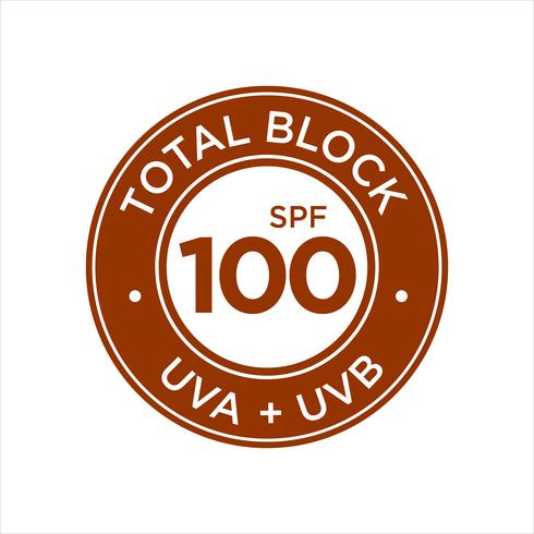 UV, proteção solar, bloco total SPF 100 vetor