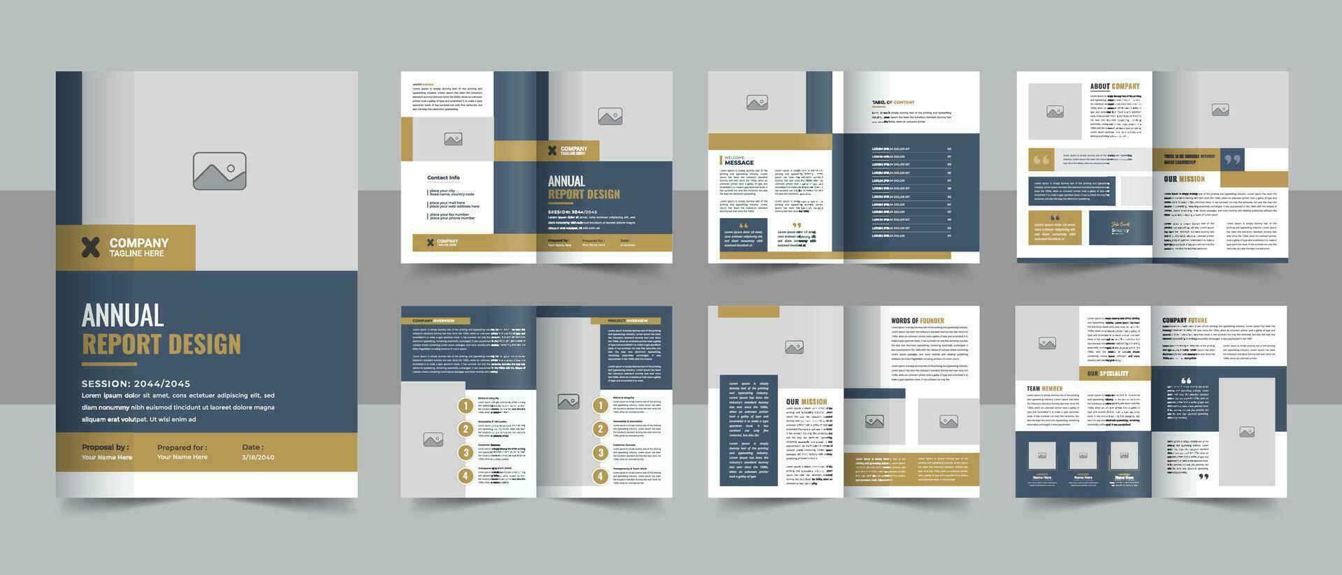 brochura de perfil da empresa corporativa livreto de relatório anual design de conceito de layout de proposta de negócios vetor