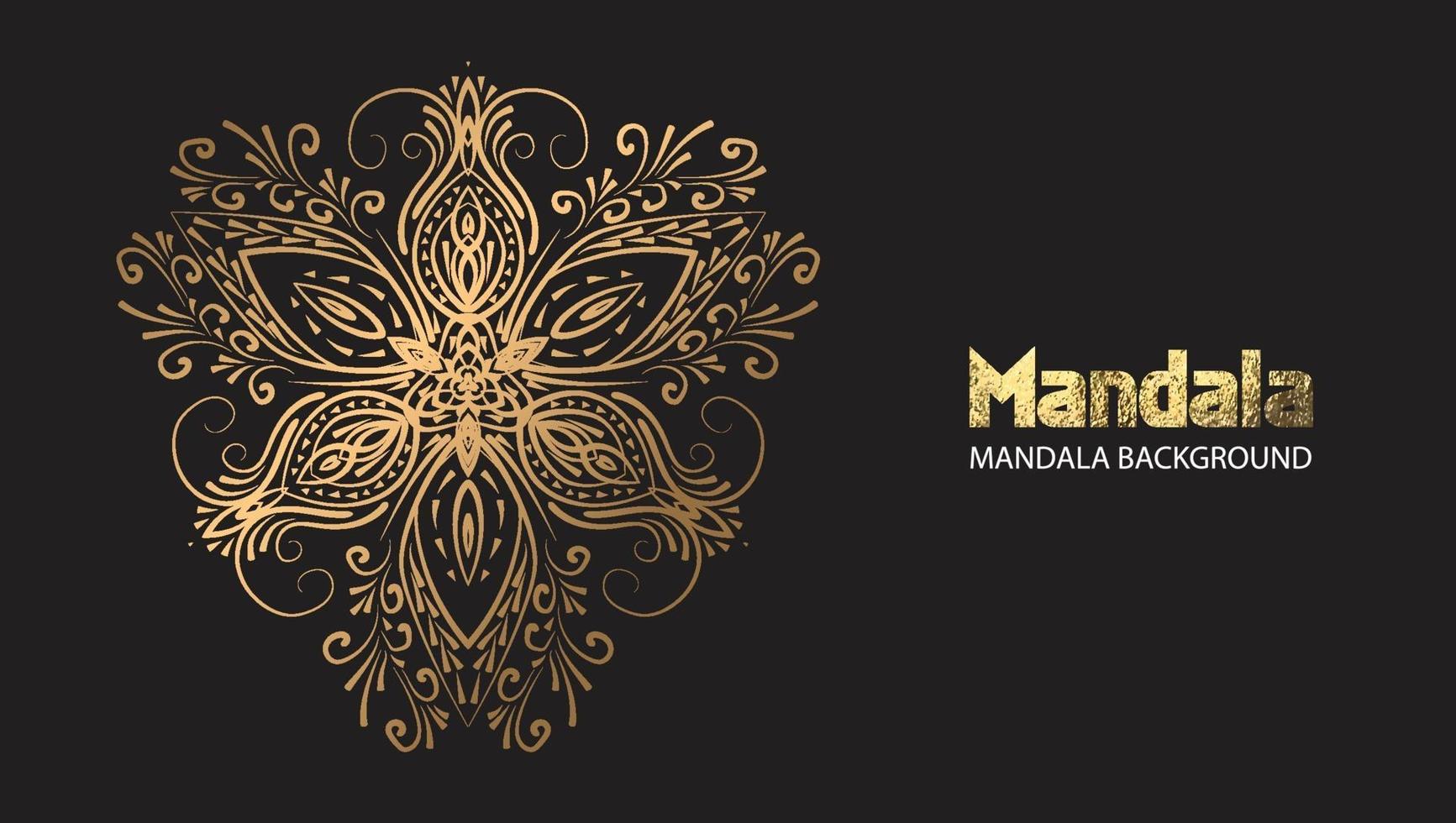 mandala design mandala vector round luxo design dourado brush text.