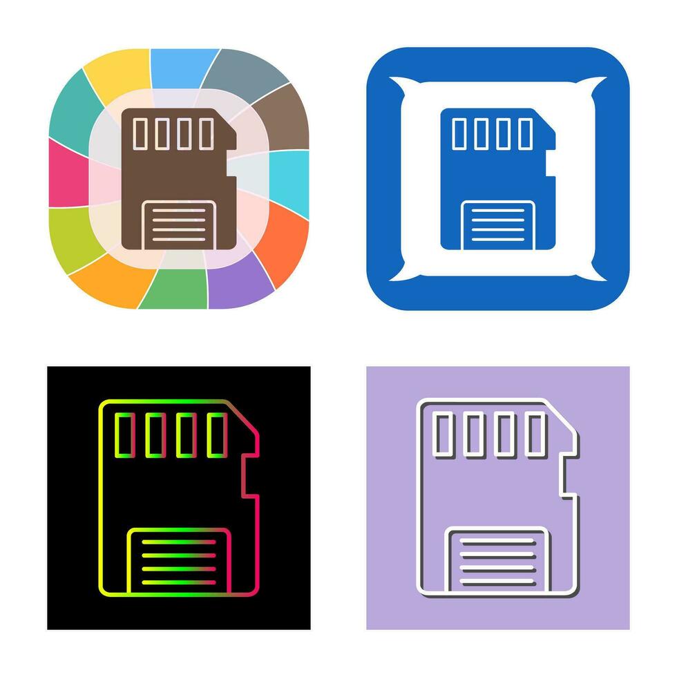 ícone de vetor de cartão de memória