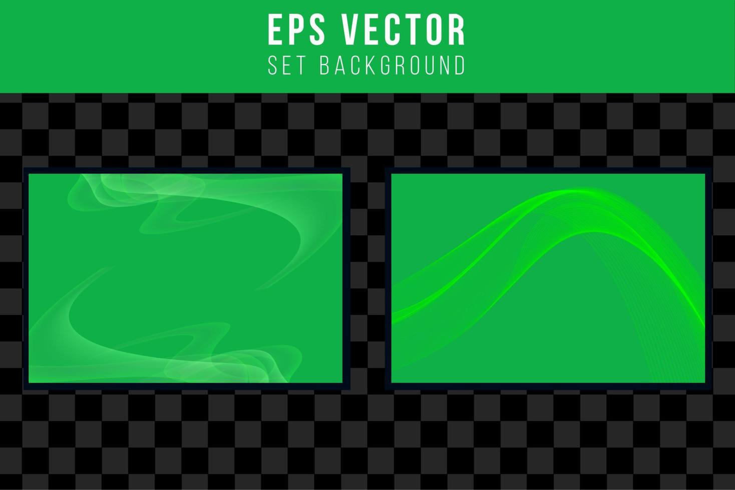 conjunto de fundo abstrato verde de meio-tom com estilo gradiente vetor