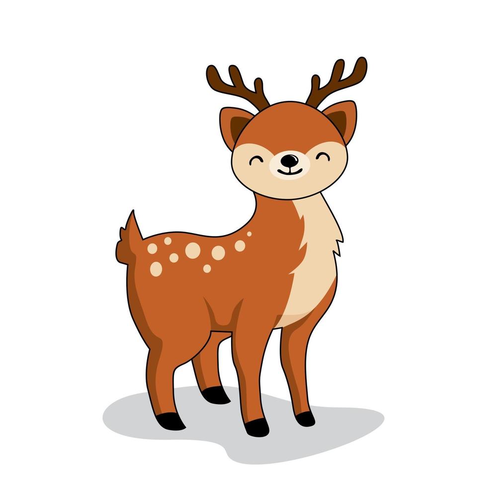 ilustrações de renas de desenhos animados de cervos vetor