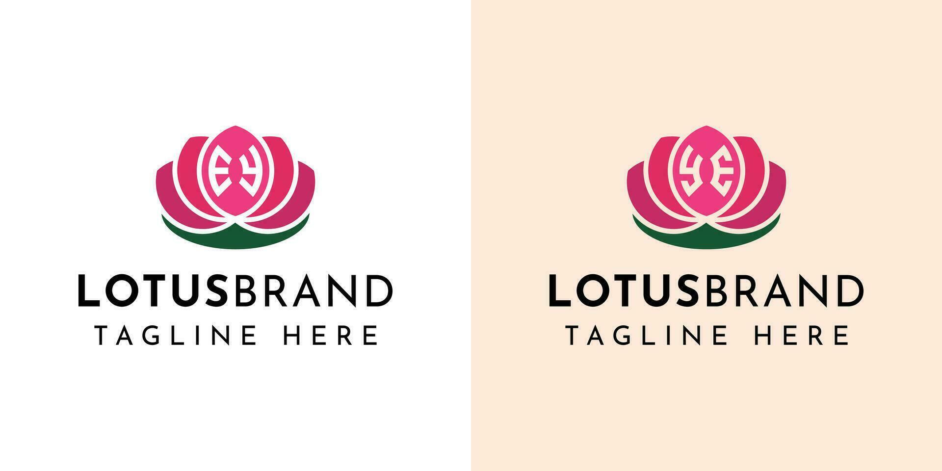 carta ey e vós lótus logotipo definir, adequado para o negócio relacionado para lótus flores com ey ou vós iniciais. vetor