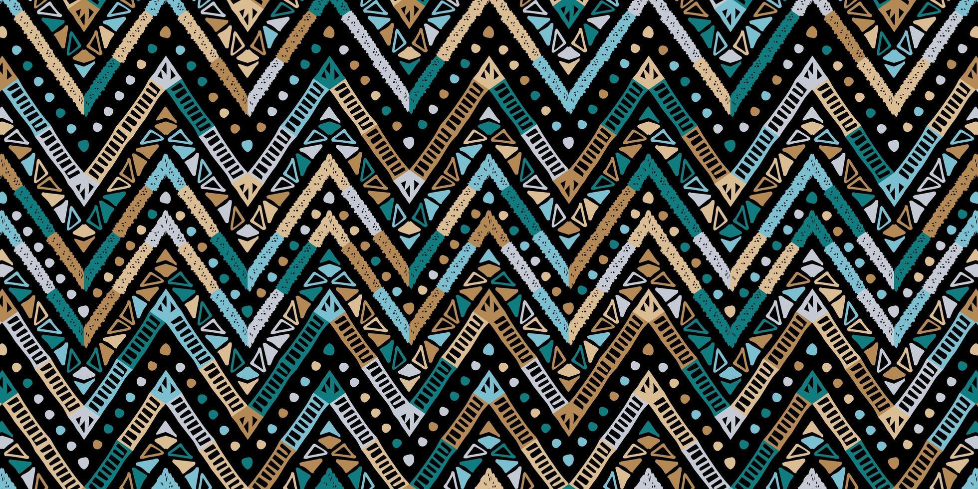 padrão retro em zigue-zague de estilo africano. design chevron vetor