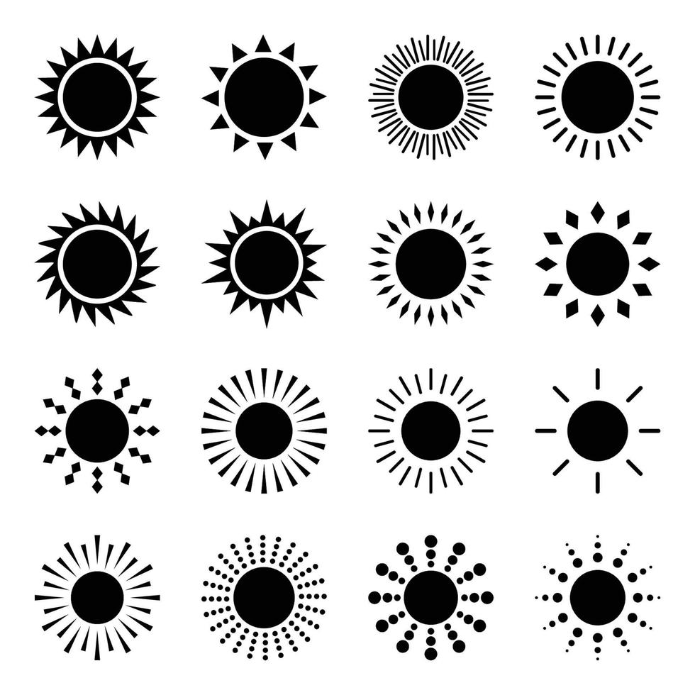 vetor de ícone do sol. ilustração vetorial ícone sol