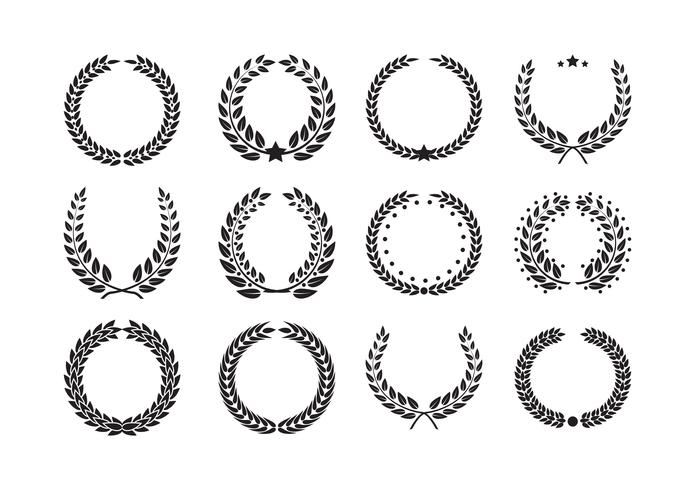 Tema de Laurel Wreath Flora vetor