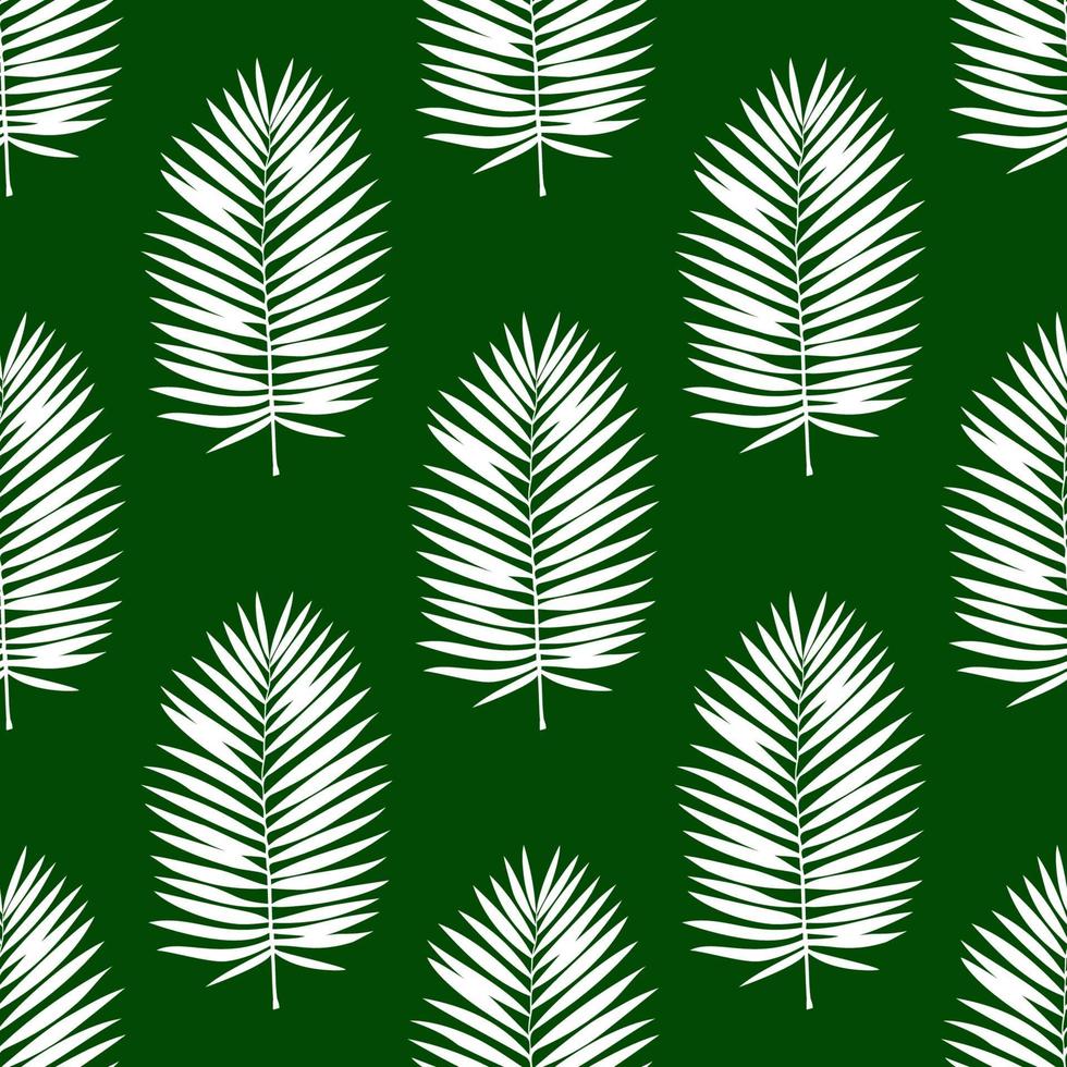 folhas de palmeira padrão sem emenda vetor