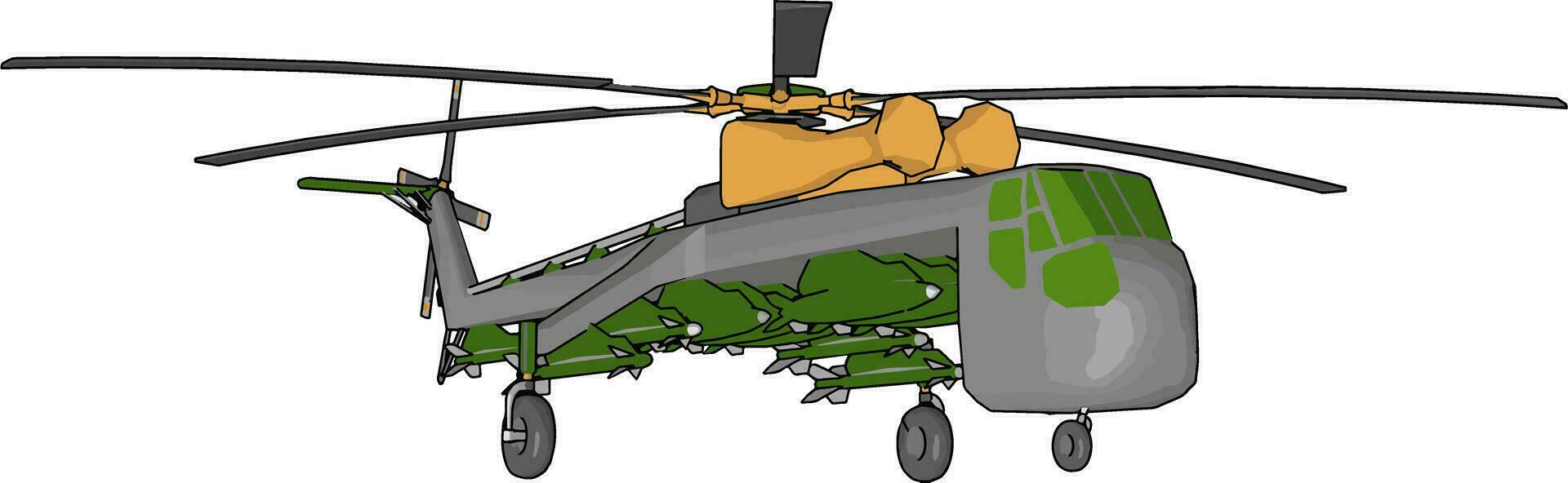 helicóptero uma tipo do avião e Está único características vetor ou cor ilustração