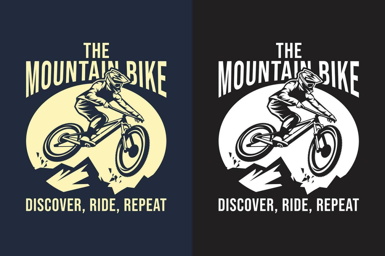 a montanha bicicleta Camisetas logotipo Projeto vetor