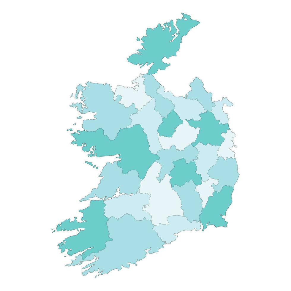Irlanda mapa. mapa do Irlanda dentro administrativo regiões vetor