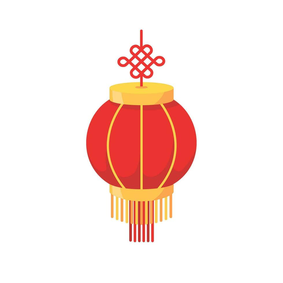 chinês vermelho lanterna para decoração durante chinês Novo ano festival vetor