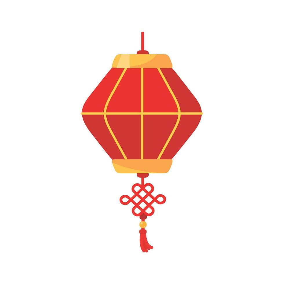 chinês vermelho lanterna para decoração durante chinês Novo ano festival vetor