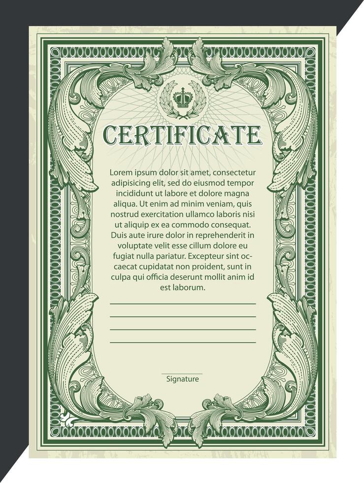 certificado e vintage fronteira Projeto vetor