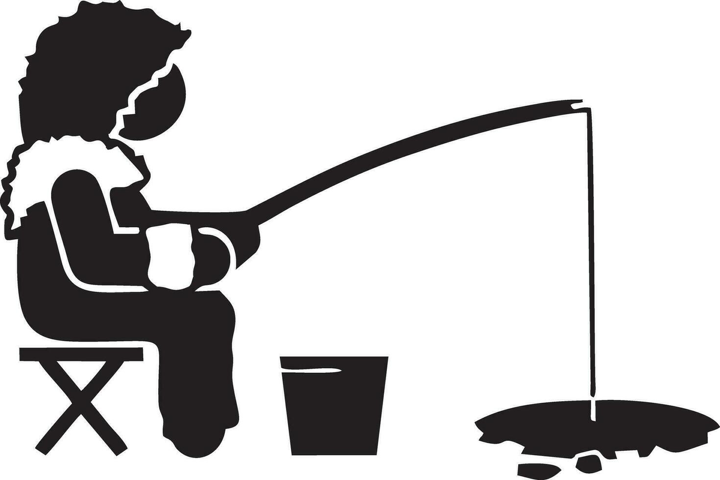 pescador logotipo Projeto vetor moderno simpel