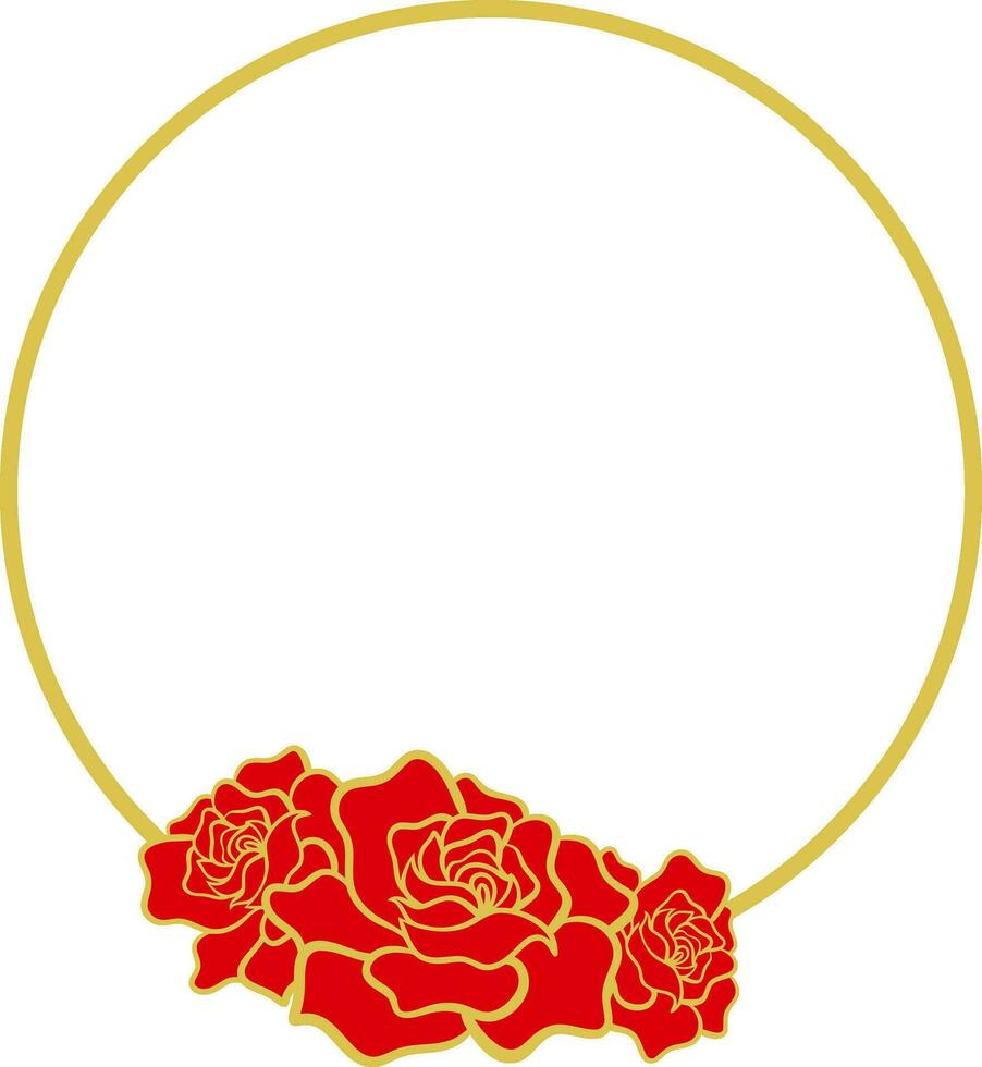 rosa floral quadro, Armação vetor