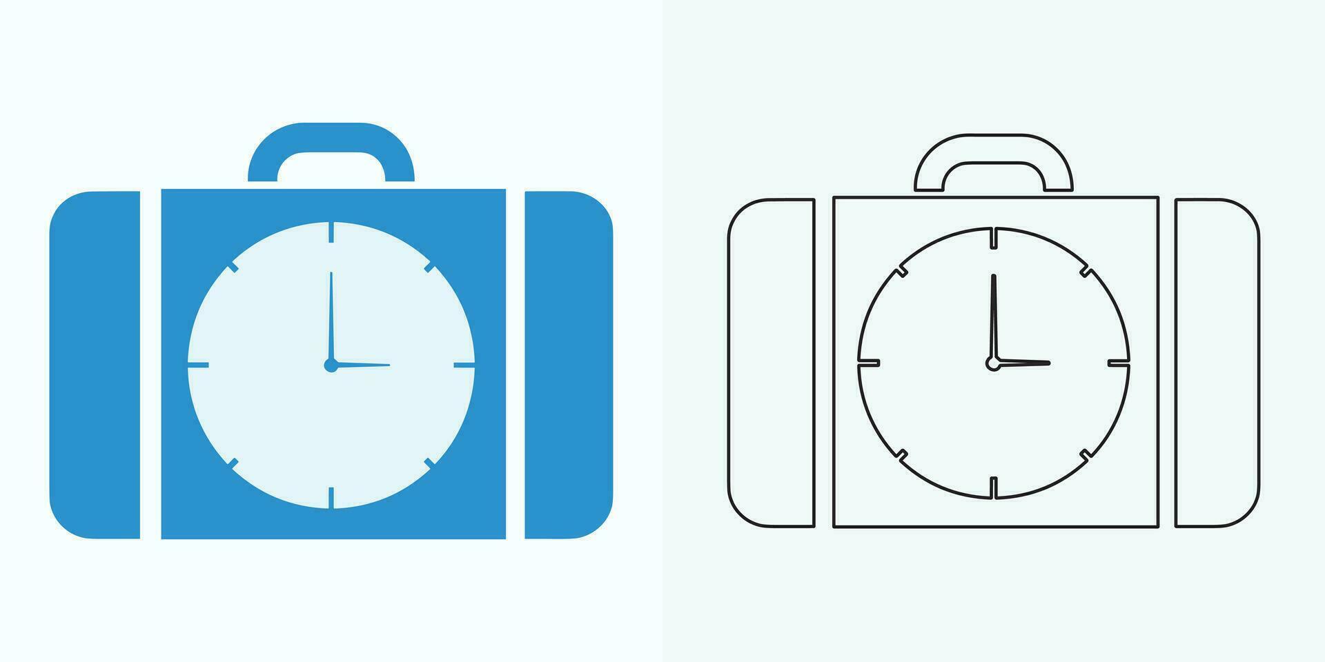 Novo estilo analógico relógio plano vetor ícone. símbolo do Tempo gerenciamento, cronômetro com hora, minuto, e segundo seta. simples ilustração isolado em uma branco fundo.