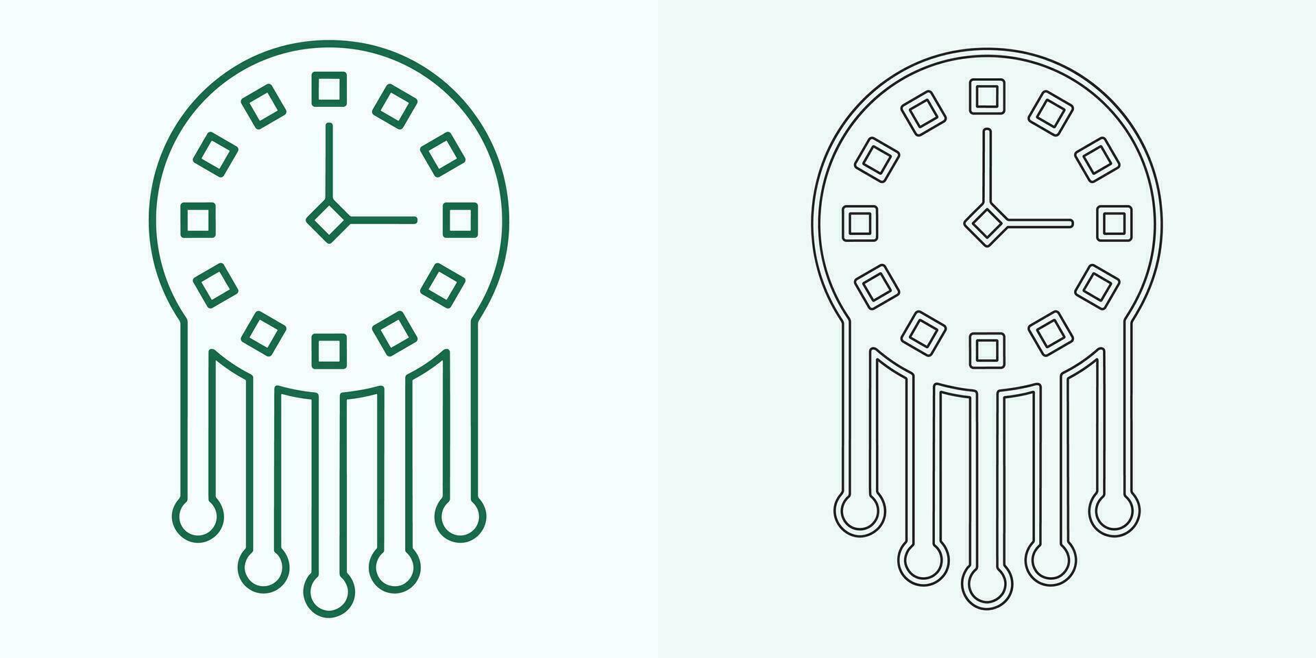 Novo estilo analógico relógio plano vetor ícone. símbolo do Tempo gerenciamento, cronômetro com hora, minuto, e segundo seta. simples ilustração isolado em uma branco fundo.