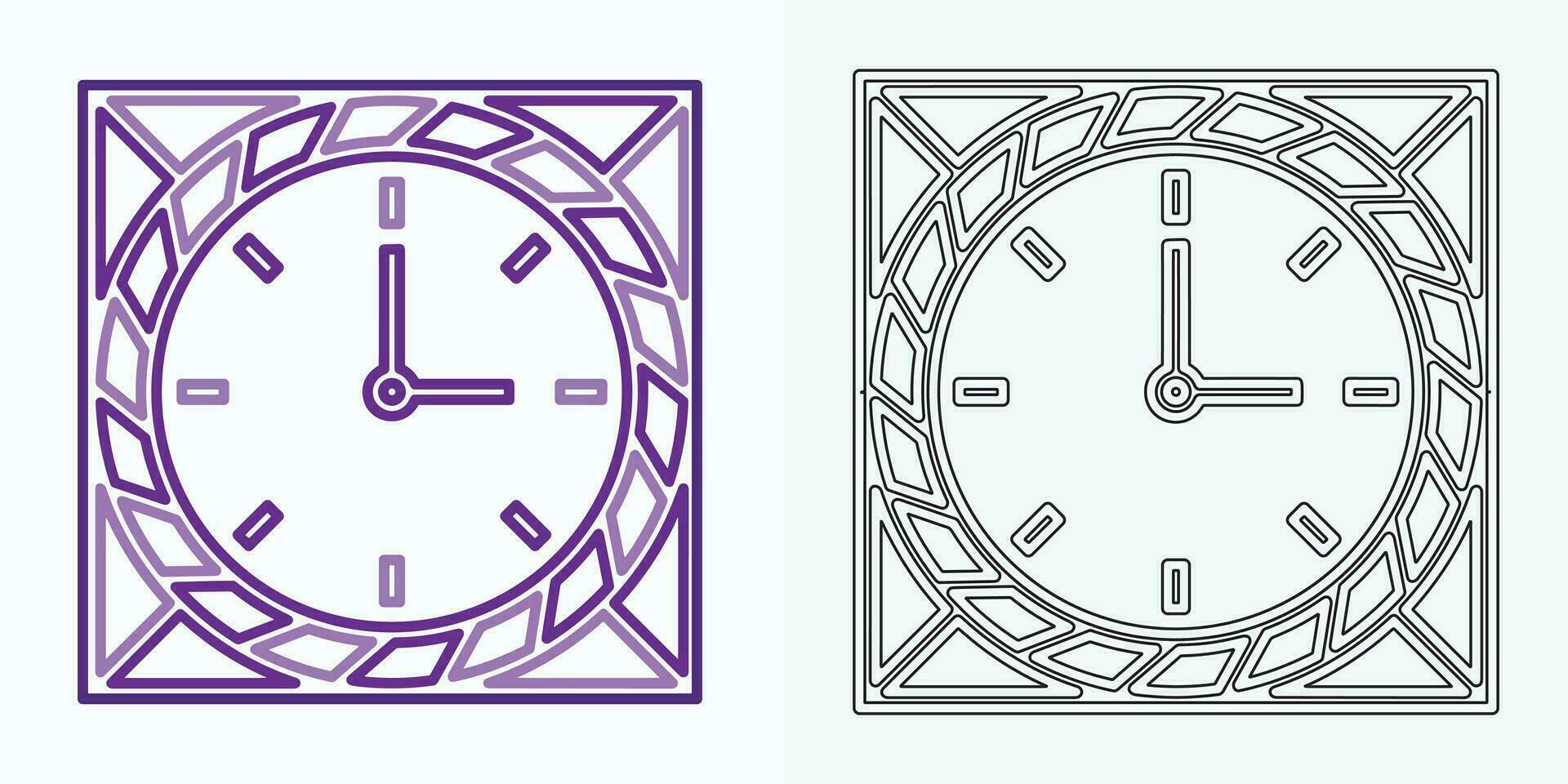 relógio Assistir ícone dentro plano gradiente estilo ui vetor Projeto