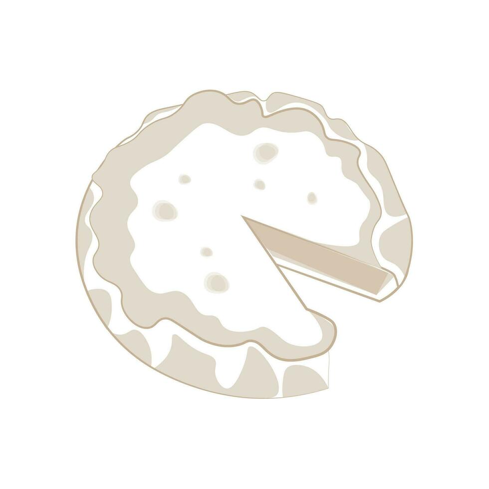 basco queimado bolo de queijo linha arte ilustração logotipo vetor
