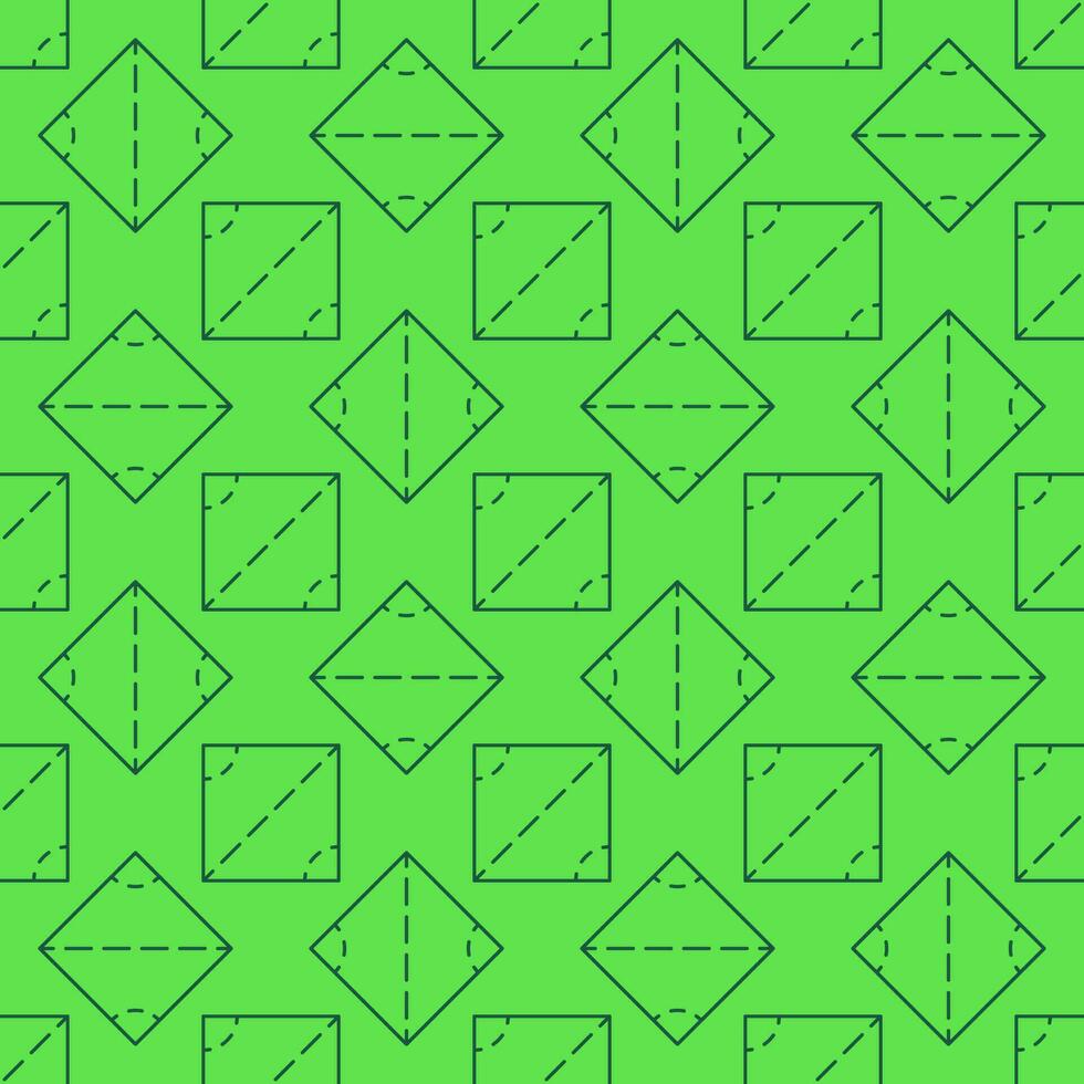 quadrado figura fino linha verde desatado padronizar - geometria Ciência vetor fundo