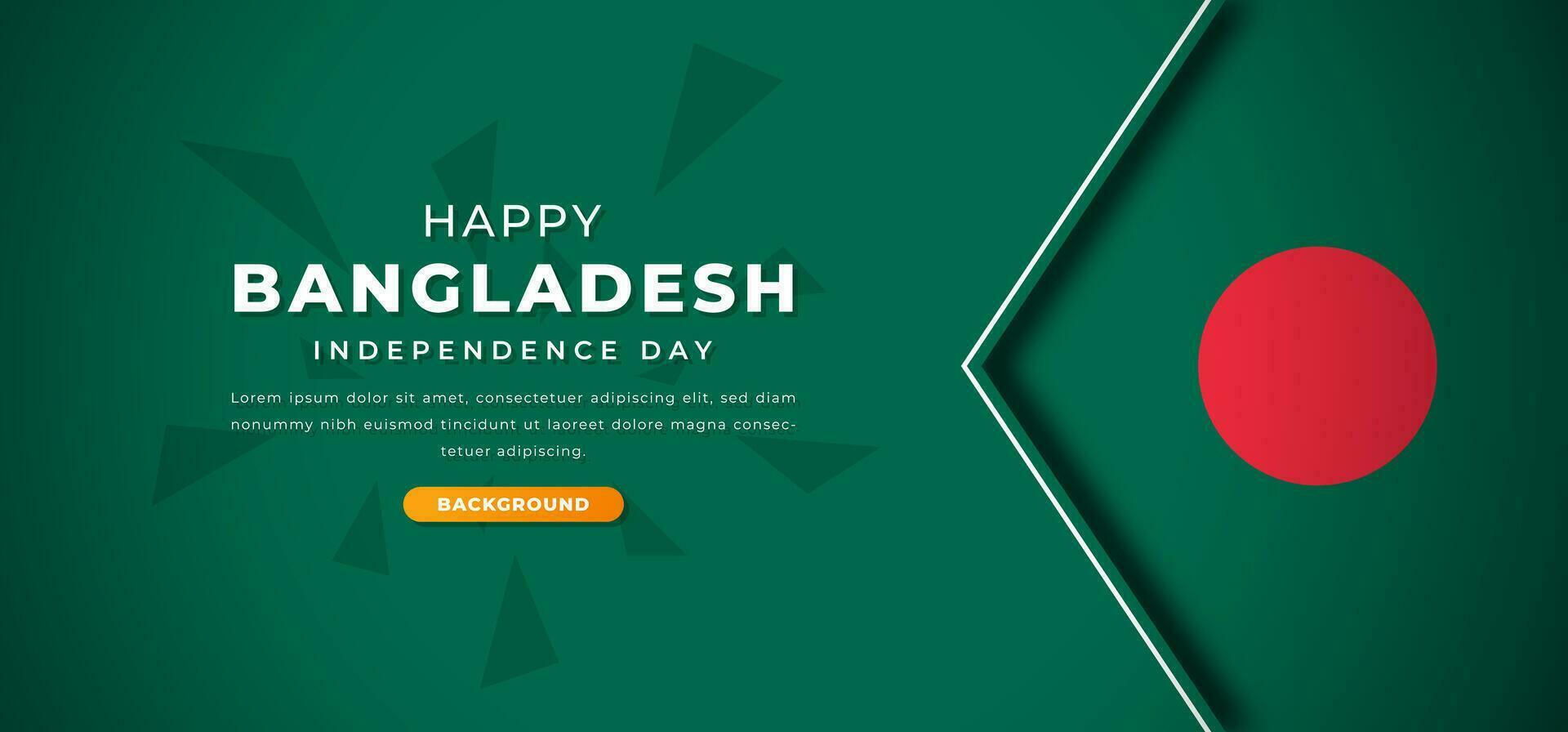 feliz Bangladesh independência dia Projeto papel cortar formas fundo ilustração para poster, bandeira, anúncio, cumprimento cartão vetor