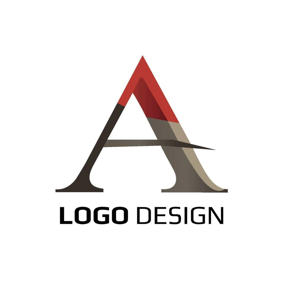 uma carta logotipo, prêmio vetor uma abstrato logotipo Projeto