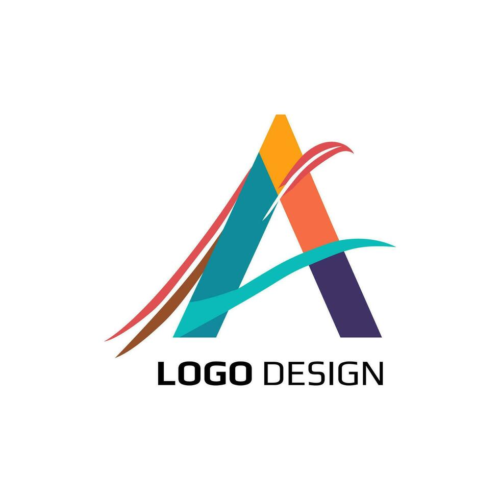 uma carta logotipo, prêmio vetor uma abstrato logotipo Projeto