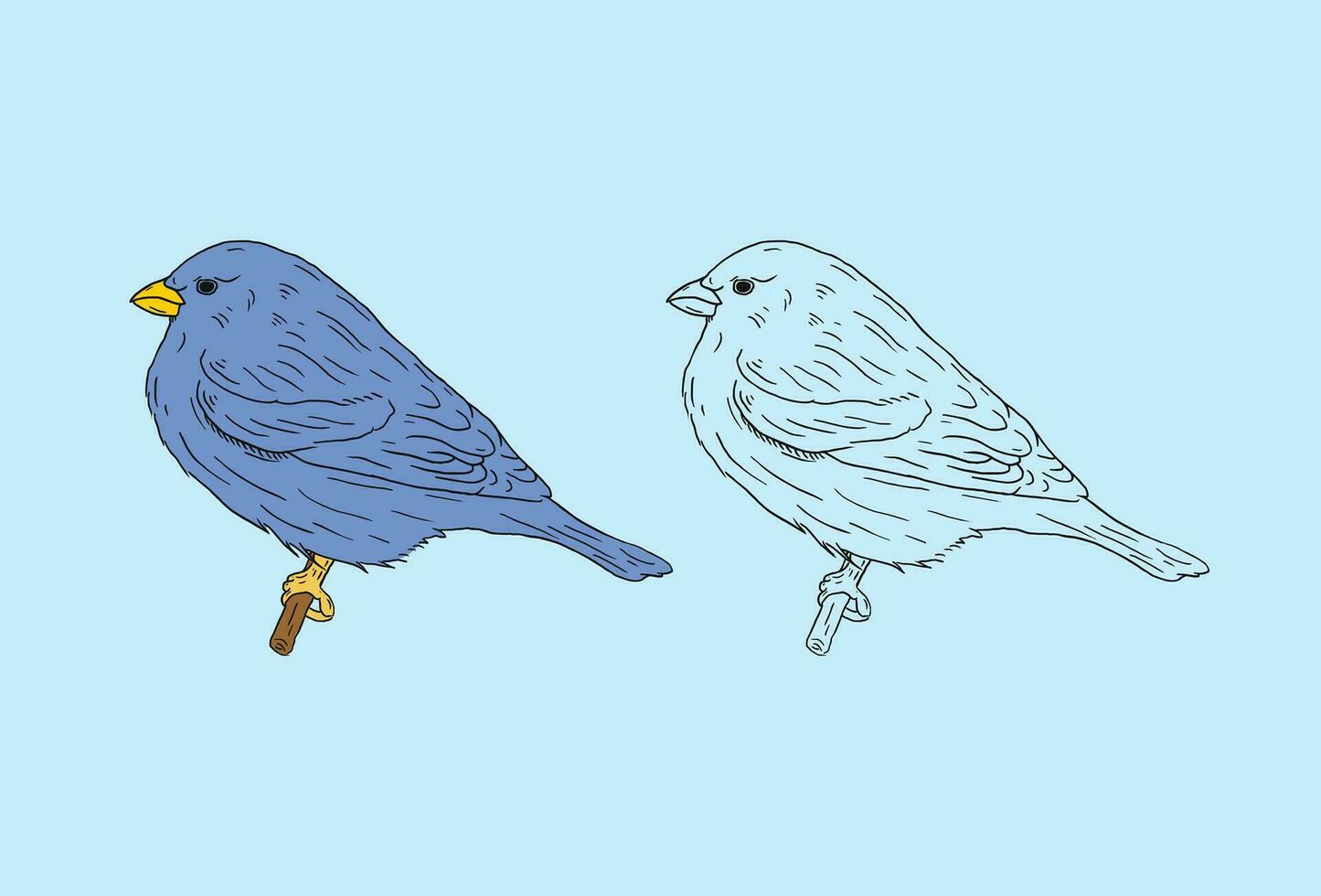 pássaro em uma ramo ilustração vetor