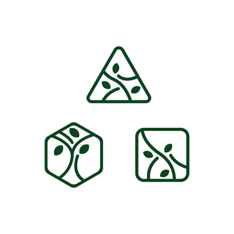 natureza criativo símbolo orgânico conceito logotipo modelo vetor