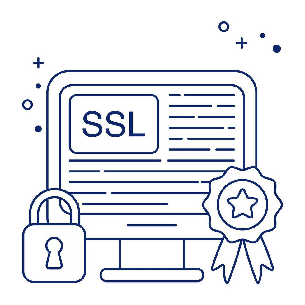 modem Projeto ícone do ssl vetor