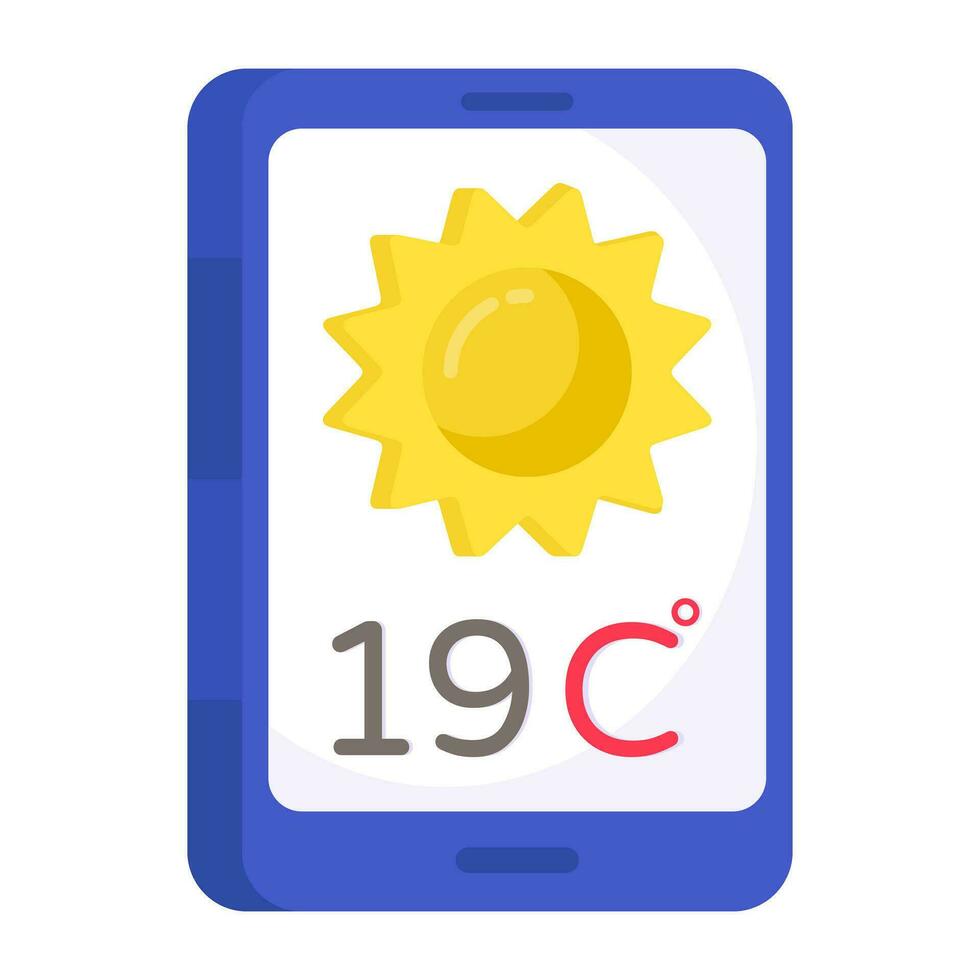 Móvel clima aplicativo ícone dentro Prêmio estilo vetor