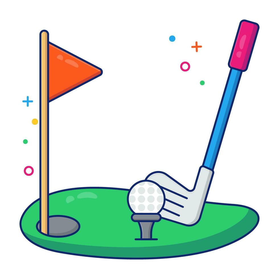 uma único Projeto ícone do golfe vetor