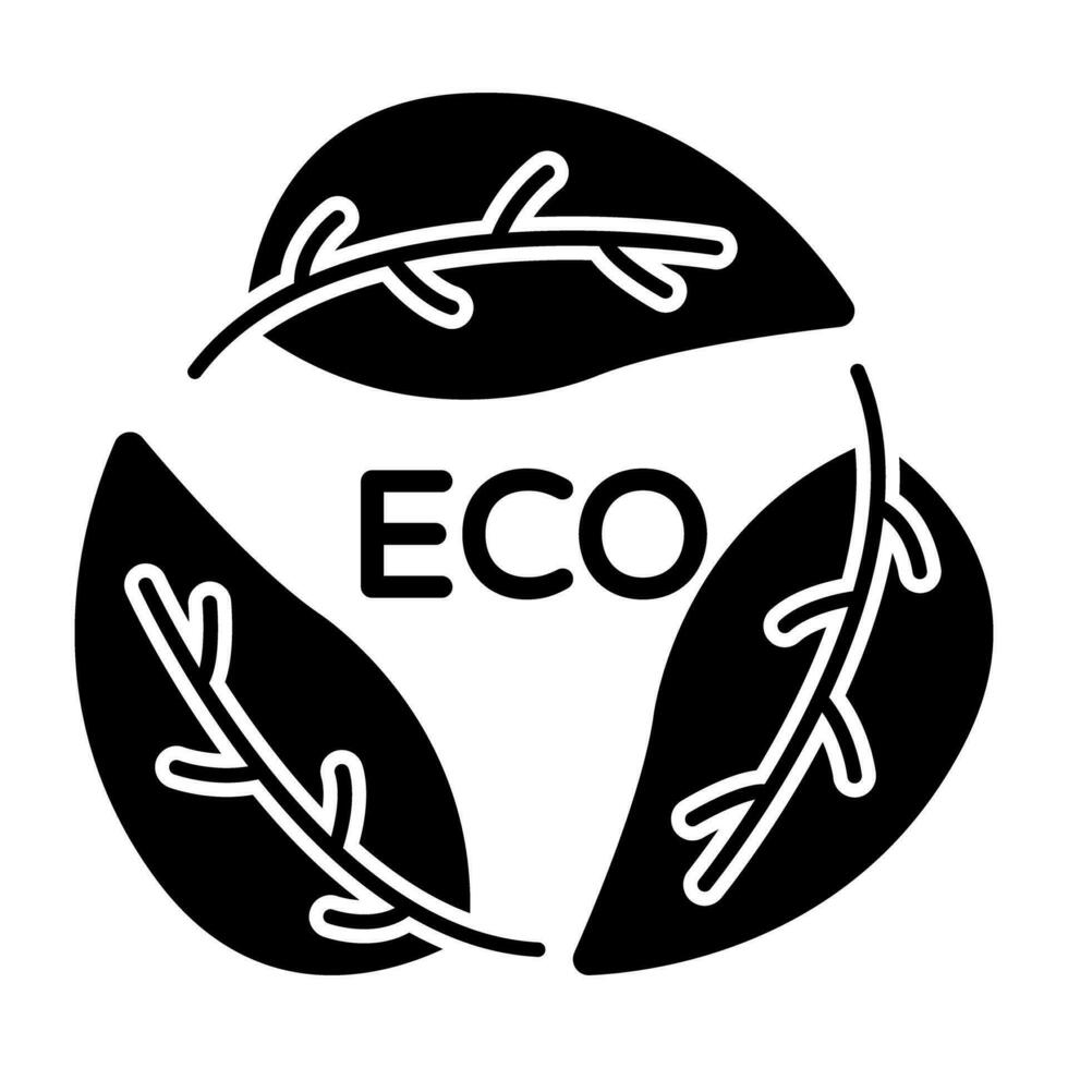 ícone de design exclusivo de atualização ecológica vetor