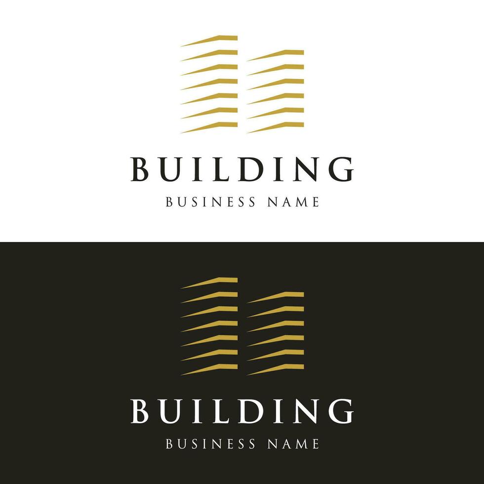 logotipo Projeto para uma moderno e luxuoso apartamento construção ou estadia em casa de família. logotipo para negócios, real Estado, hotéis e arquitetura. vetor