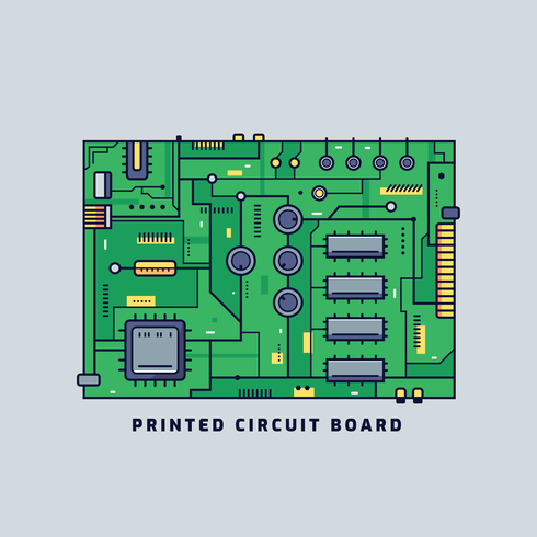 Vetor de placa de circuito impresso