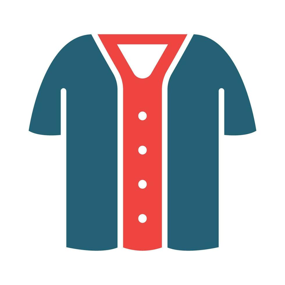 beisebol camisa vetor glifo dois cor ícone para pessoal e comercial usar.