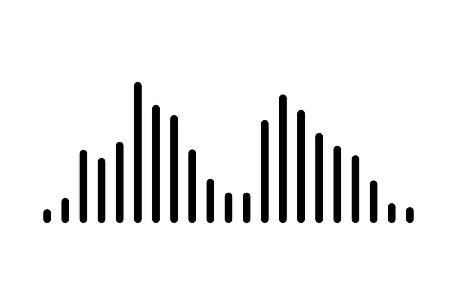 acenando, vibração e pulsante linhas. gráfico Projeto elementos para financeiro monitoramento, médico equipamento, música aplicativo. vetor ilustração