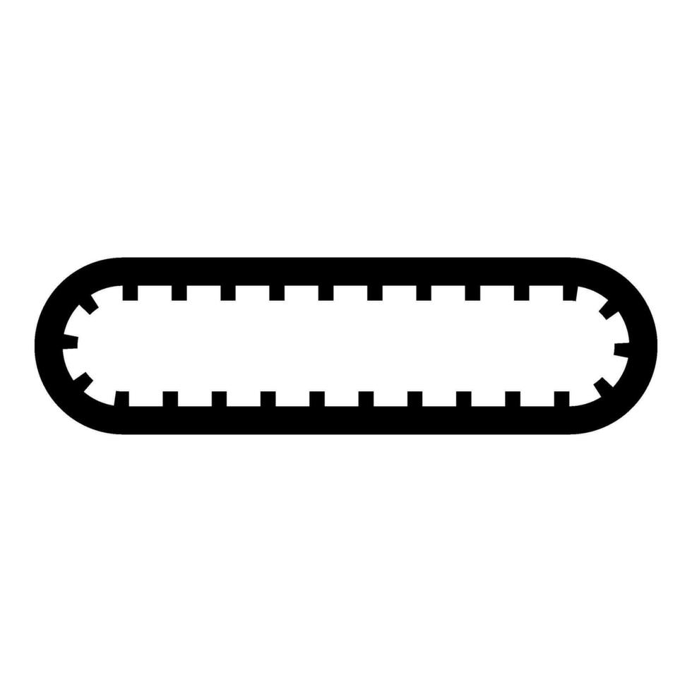 alça para motor dentado cinto para engrenagem Cambelt cronometragem gás distribuição mecanismo ícone Preto cor vetor ilustração imagem plano estilo