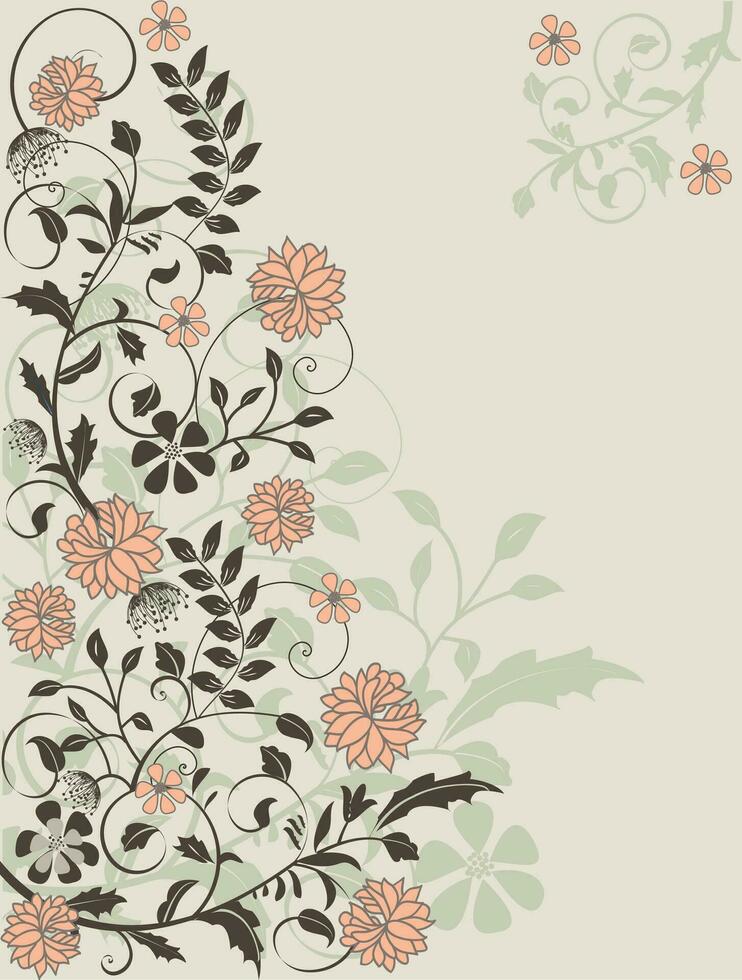 fundo floral com lugar para o seu texto vetor