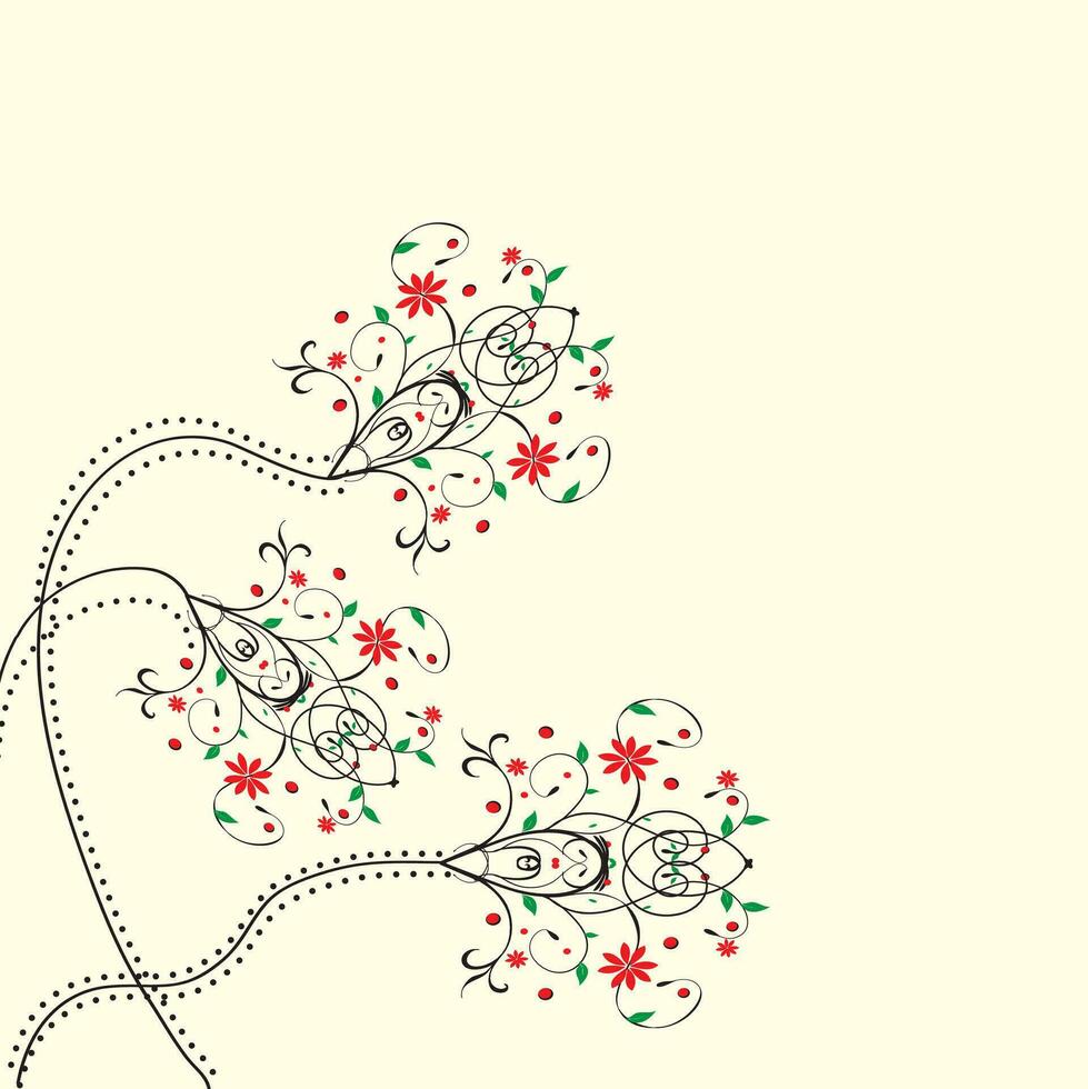 cartão de convite vintage com elegante design floral abstrato retrô vetor