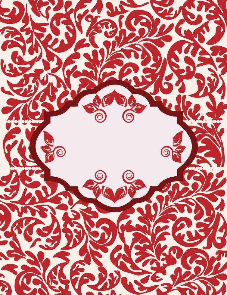 cartão de convite vintage com design floral abstrato elegante ornamentado vetor