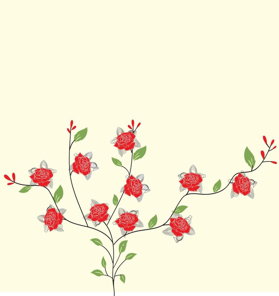 vetor ilustração, fofa floral fundo