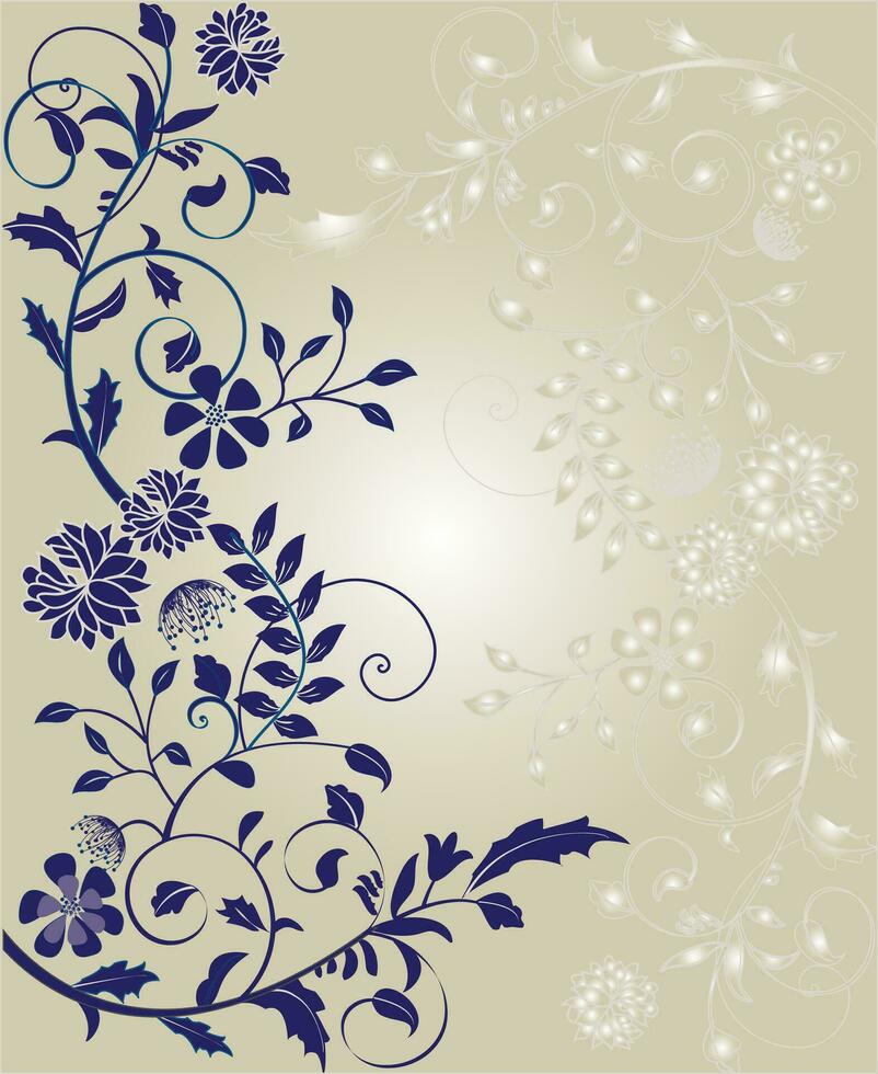cartão de convite vintage com design floral abstrato retrô elegante ornamentado vetor