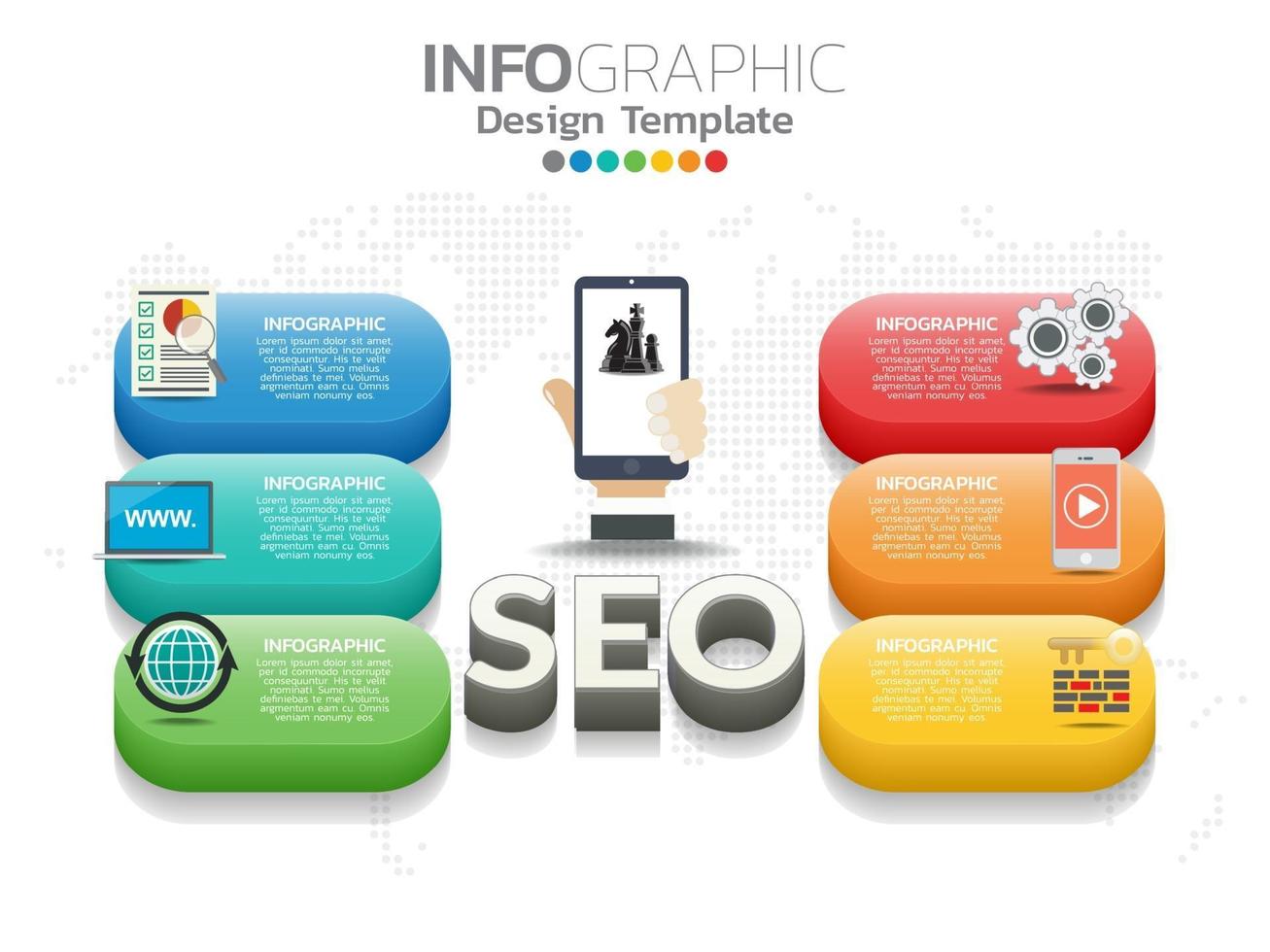 gráfico de processos de negócios infográficos 3d isométrico vetor