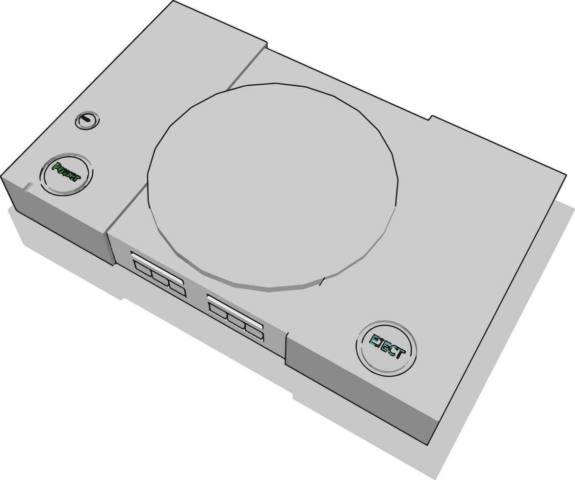 console, ilustração, vetor em fundo branco.