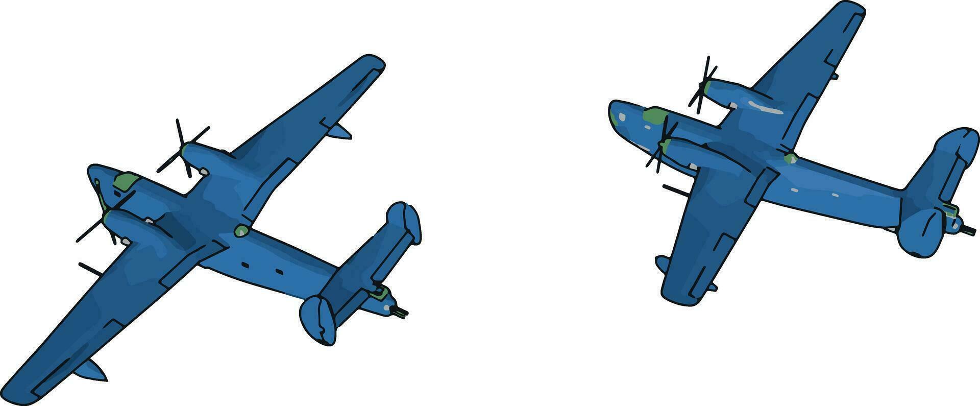 aeronaves trabalhos vetor ou cor ilustração